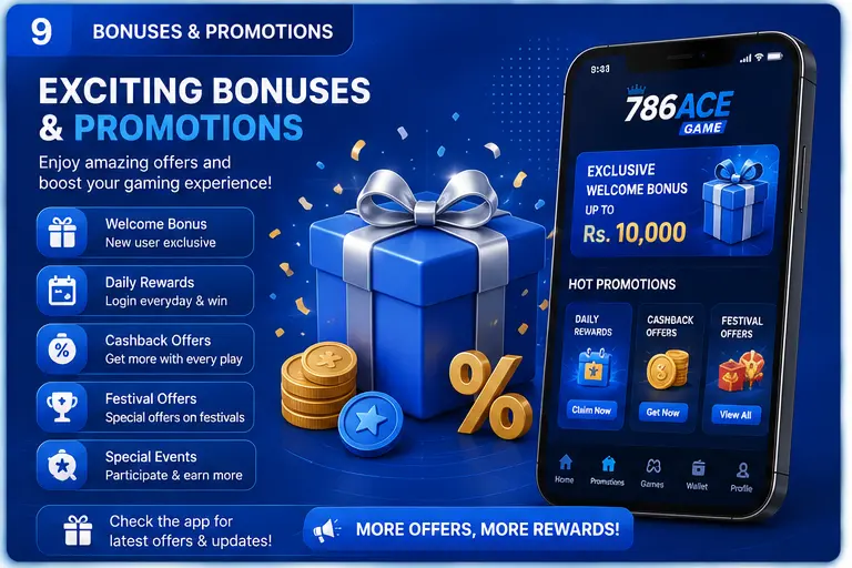 786ACE Game promotions bonuses and rewards banner