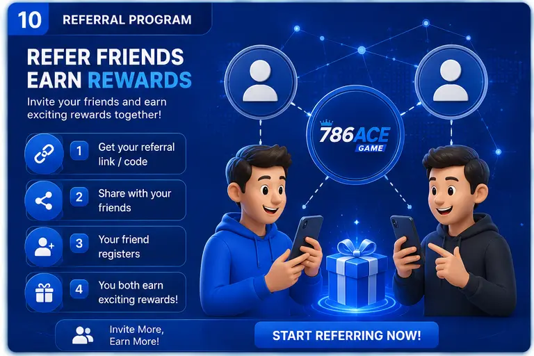 786ACE Game referral program invitation guide